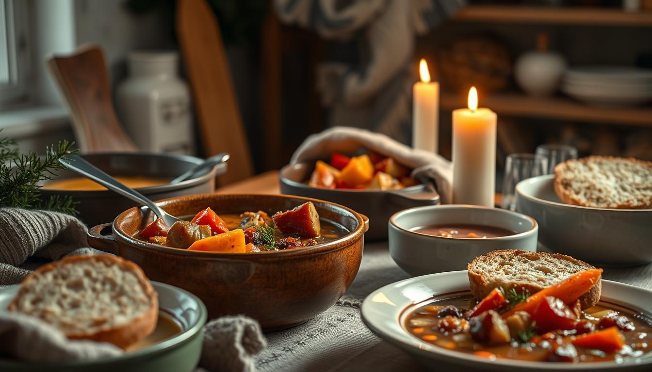 Seasonal meal prepared in a home kitchen